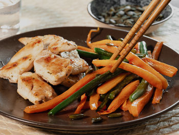 Close-up of food in plate