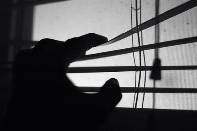 Shadow of man on wall