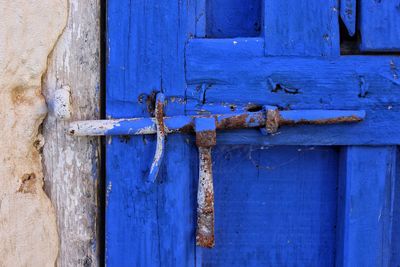 Close-up of old weathered door