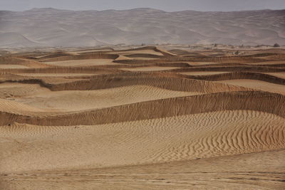 0224 moving sand dunes cover the surface of the taklamakan desert. yutian keriya cty.-xinjiang-china