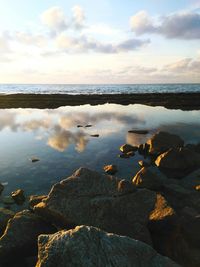 Scenic view of sea against sky