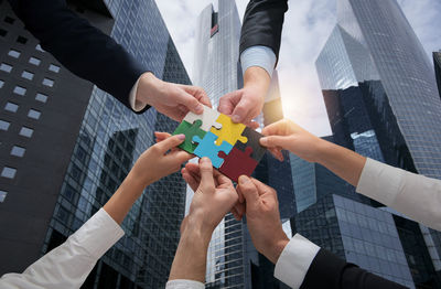 Cropped image of business colleagues shaking hands