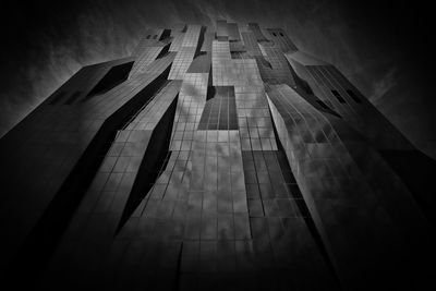 Low angle view of modern building against sky