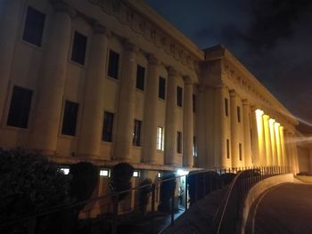 View of illuminated building at night