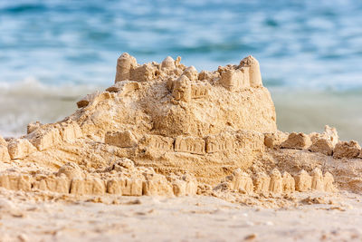 View of rocks on beach