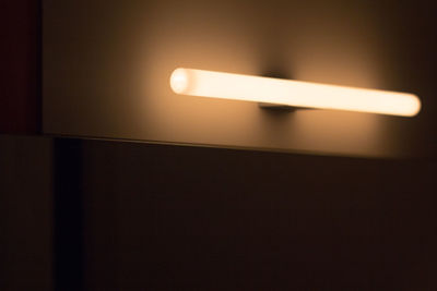 Close-up of illuminated lamp