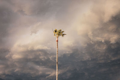 Low angle view of floodlight against sky