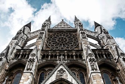 Low angle view of built structure against sky