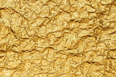 Full frame shot of golden foil