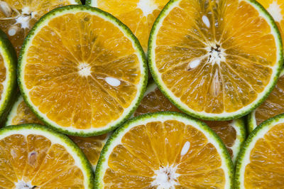 Full frame shot of orange fruit slices