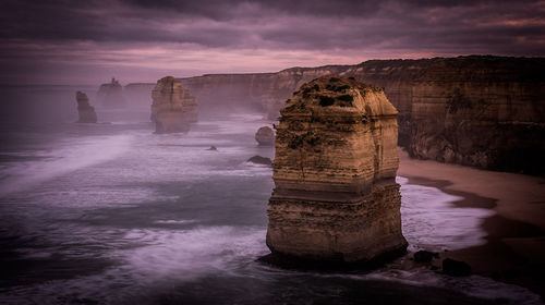 Rock formations at seaside