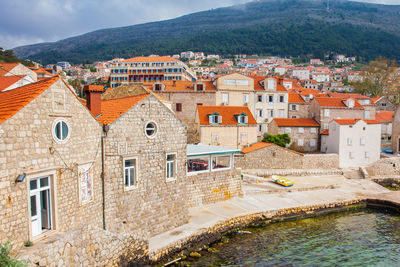 The beautiful dubrovnik west pier in an early spring day