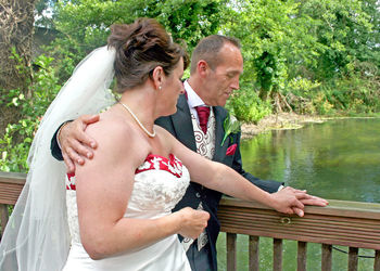 Couple holding hands