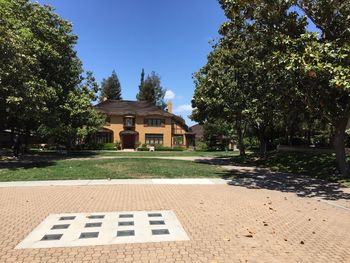 Lawn in front of building