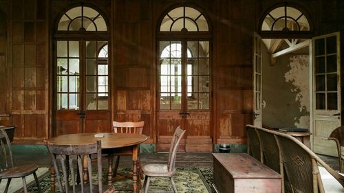 Interior of abandoned building