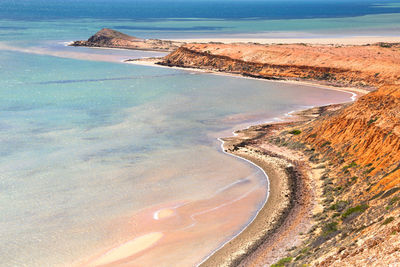 High angle view of beach