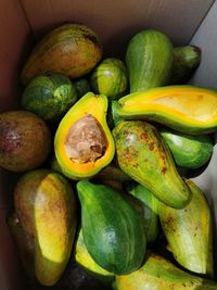 High angle view of fruits in market