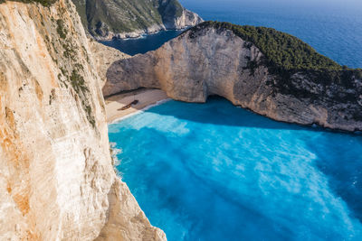 Rock formations in sea