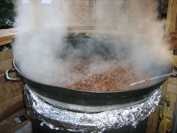 High angle view of food in container