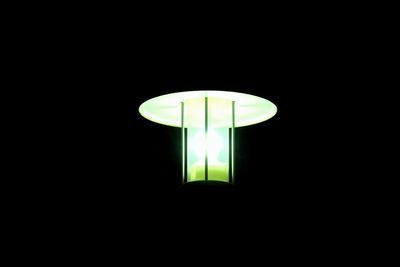 Low angle view of illuminated lamp