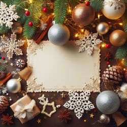 Christmas decorations on table