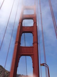 Low angle view of bridge against sky