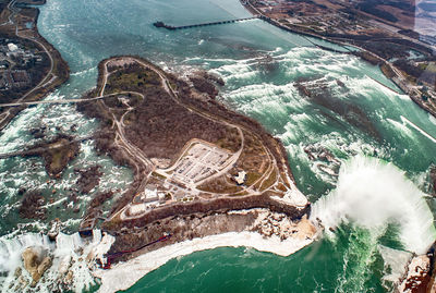 High angle view of swimming pool