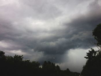 Low angle view of storm clouds in sky
