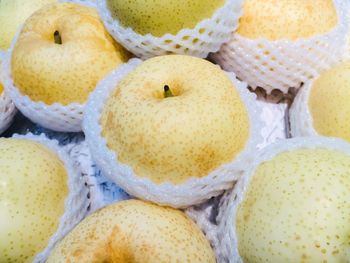 High angle view of fruits in container