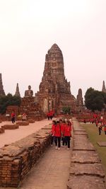 Tourists in front of temple