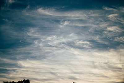 Low angle view of clouds in sky