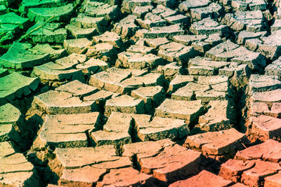 Full frame shot of cracked land