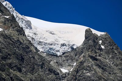 Glacier at the top of the mountain.