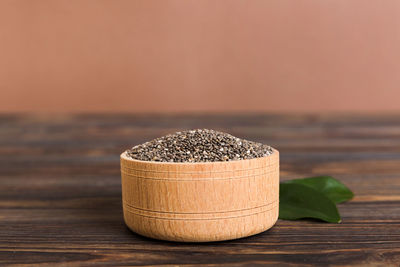 Close-up of coffee beans on table