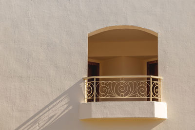 High angle view of red object on wall