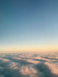 Scenic view of cloudscape against sky during sunset