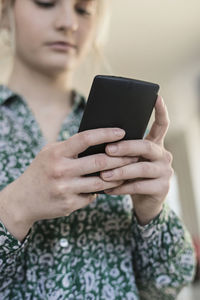 Woman using cell phone