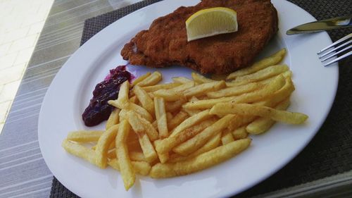 Close-up of food on plate