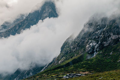 Scenic view of snow covered mountain