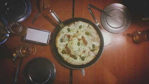 Close-up of food on table