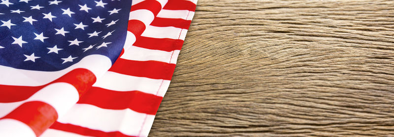 Close-up high angle view of flag