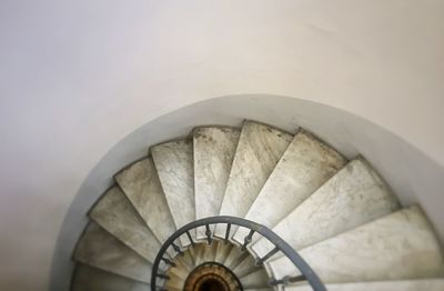 Low angle view of spiral staircase