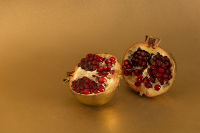 Close-up of fruits against white background