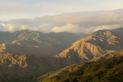 Amazing scenic view of mountains against sky