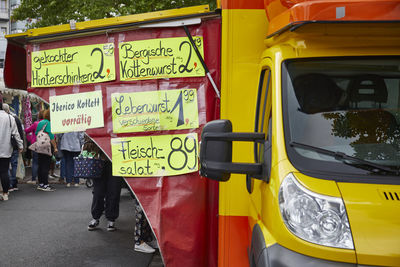 Selling meat on a weekly german farmer market