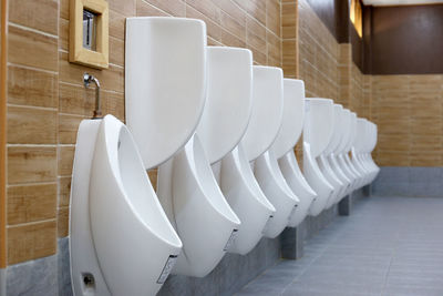 Interior of public restroom