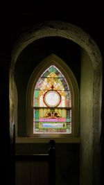 Close-up of window in temple