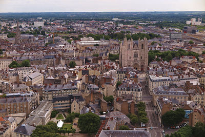 High angle view of cityscape