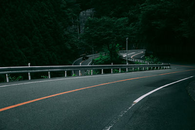 View of road along trees