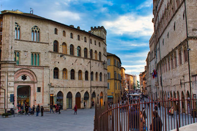 Group of people in front of building